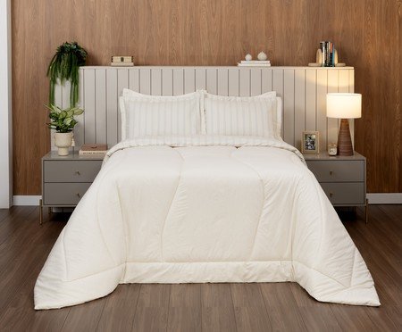 Jogo de Edredom Viscolinho Listras Azul Jeans | Westwing