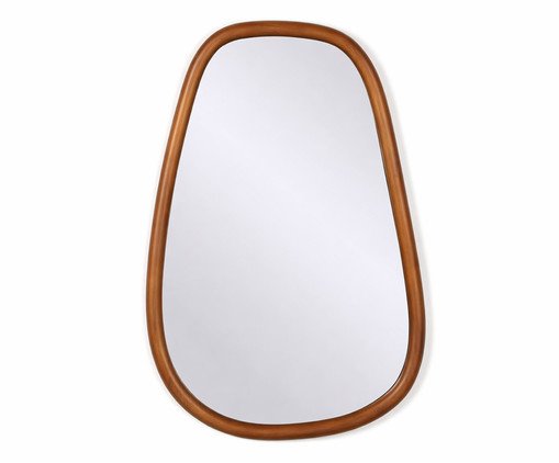 Espelho de Parede Orgânica com Moldura Amadeirada Ágata, wood pattern | WestwingNow