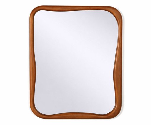 Espelho de Parede Orgânica com Moldura Amadeirada Amazonita, wood pattern | WestwingNow