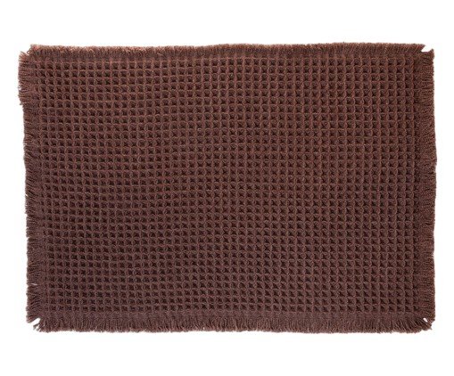 Tapete para Banheiro Waffle Chenille Marrom, brown | WestwingNow