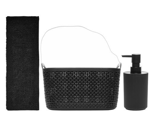 Jogo para Banheiro Comfort Preto, black | WestwingNow