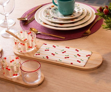 Jogo para Servir em Bambu Cherry | Westwing