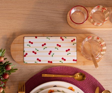 Jogo para Servir em Bambu Cherry | Westwing
