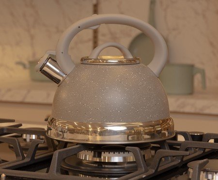 Chaleira de Indução com Apito Granito Chef Taupe | Westwing