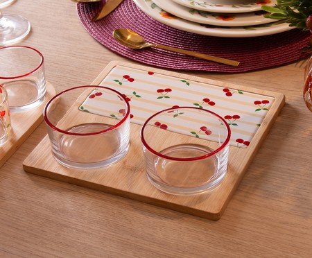 Jogo para Servir em Bambu Cherry lV | Westwing