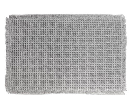 Tapete para Banheiro Waffle Chenille Cinza, grey | WestwingNow