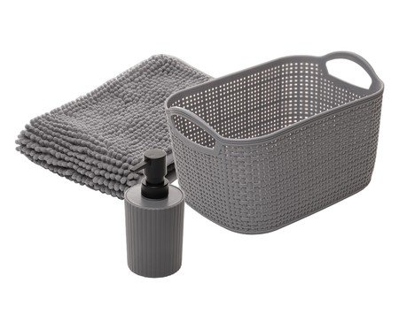 Jogo para Banheiro Comfort Cinza | Westwing