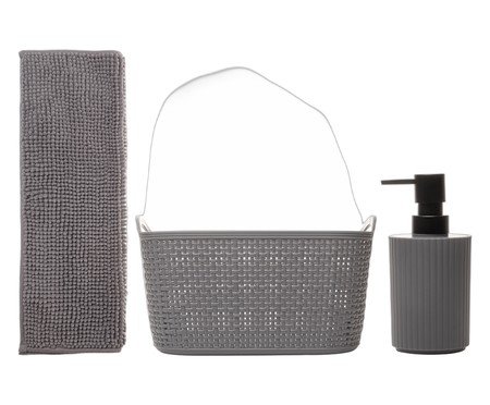 Jogo para Banheiro Comfort Cinza | Westwing