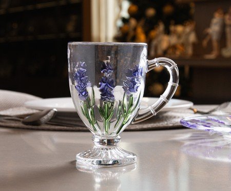 Taça para Cappuccino Lavanda Hand Painting | Westwing