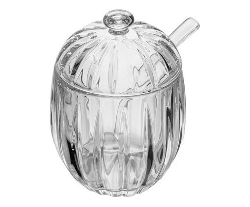Açucareiro com Colher em Cristal Still, transparent | WestwingNow