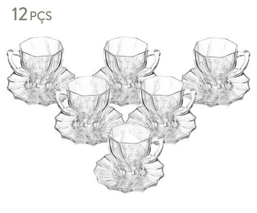 Jogo de Xícaras para Chá Twist, transparent | WestwingNow