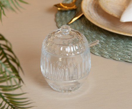 Açucareiro com Colher em Cristal Frame | Westwing