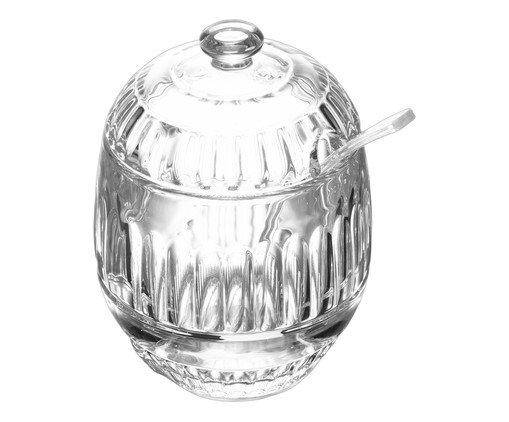 Açucareiro com Colher em Cristal Frame, transparent | WestwingNow