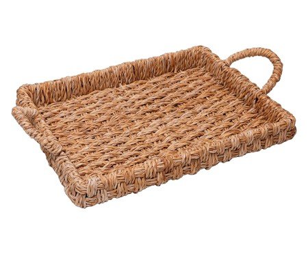 Bandeja com Alça em Fibra Natural Wolff | Westwing