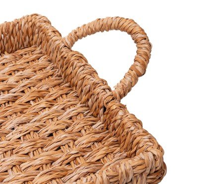 Bandeja com Alça em Fibra Natural Wolff | Westwing