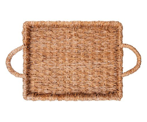 Bandeja com Alça em Fibra Natural Wolff, Natural | WestwingNow