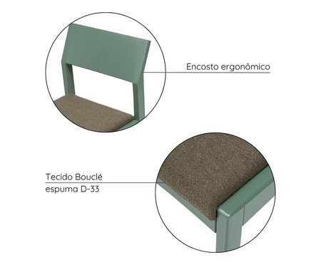 Jogo de  Cadeiras Less Verde | Westwing