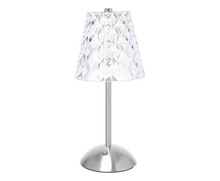 Luminária de Mesa Recarregável em Led Orion Prata Metal | Westwing
