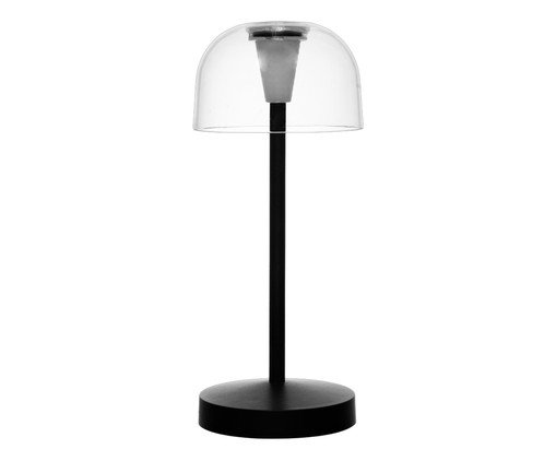 Luminária de Mesa Recarregável em Led Íris Preta Metal, black | WestwingNow