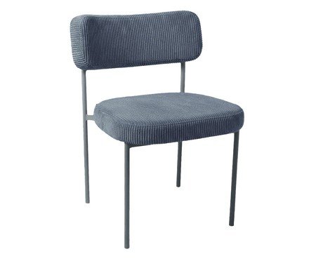 Cadeira Slim Cotelê Azul | Westwing