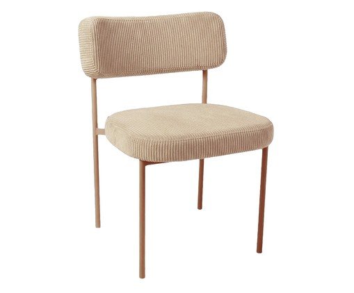 Cadeira Slim Cotelê Rosa, Terracotta | WestwingNow