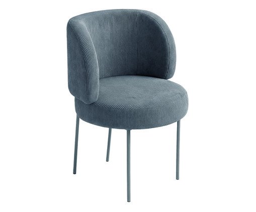 Cadeira Zurique Cotelê Azul, blue | WestwingNow