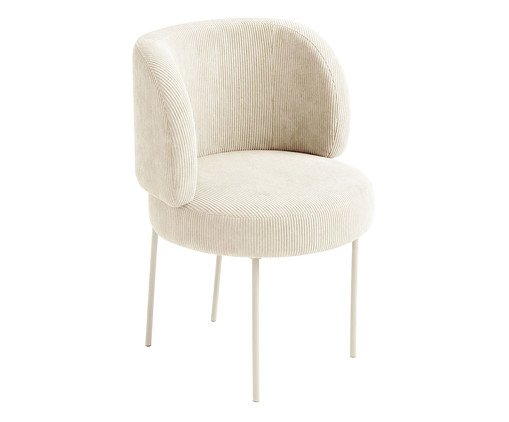 Cadeira Zurique Cotelê Off-White, Off White | WestwingNow