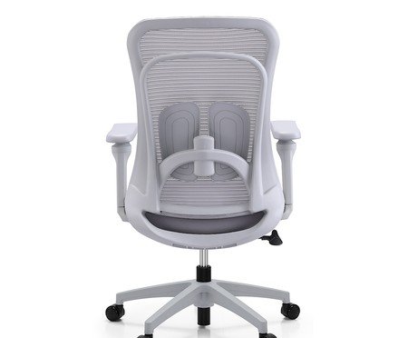 Office Aspen com braços 5D Tela Mesh Cinza | Westwing