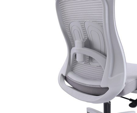 Office Aspen com braços 5D Tela Mesh Cinza | Westwing