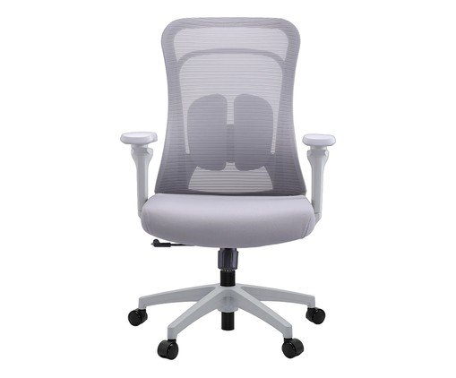 Office Aspen com braços 5D Tela Mesh Cinza, grey | WestwingNow