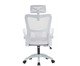 Office Baltimore com Apoio Tela Mesh Cinza Base Branca, white | WestwingNow
