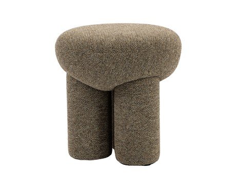 Puff Orbe Tecido Marrom Mescla | Westwing