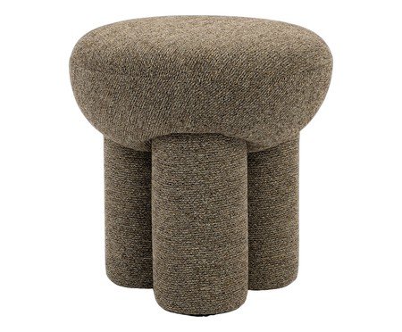 Puff Orbe Tecido Marrom Mescla | Westwing