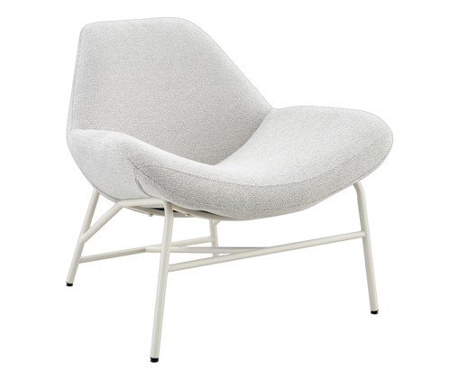 Poltrona Ariana Tecido Mescla Base Off White, Off White | WestwingNow