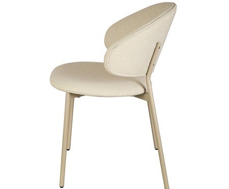 Cadeira Marisol Tecido Off White Base Areia | Westwing