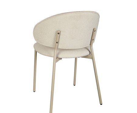 Cadeira Marisol Tecido Off White Base Areia | Westwing