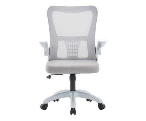 Office Baltimore Tela Mesh Cinza Base Branca, white | WestwingNow