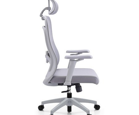 Office Aspen com apoio e braços 5D Tela Mesh Cinza | Westwing