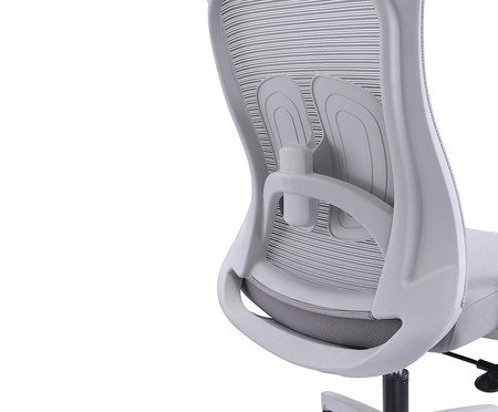 Office Aspen com apoio e braços 5D Tela Mesh Cinza | Westwing