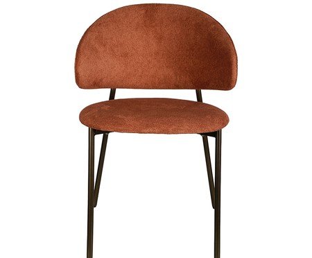 Cadeira Marisol Tecido Damasco Base Grafite | Westwing