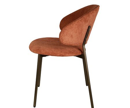 Cadeira Marisol Tecido Damasco Base Grafite | Westwing