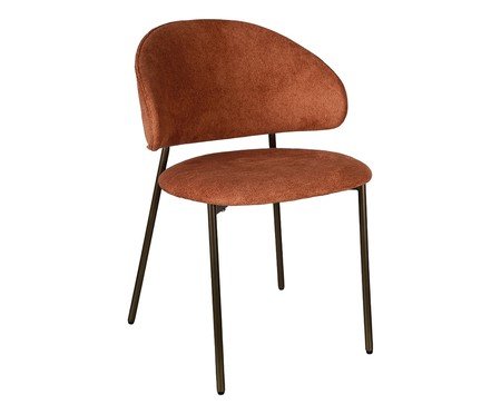 Cadeira Marisol Tecido Damasco Base Grafite | Westwing