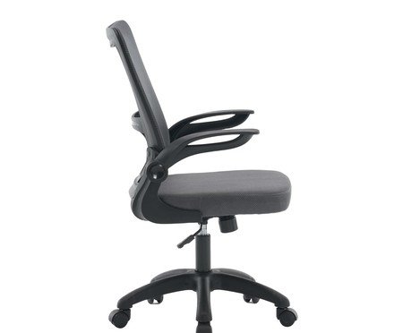 Office Baltimore Tela Mesh Grafite Base Preta | Westwing