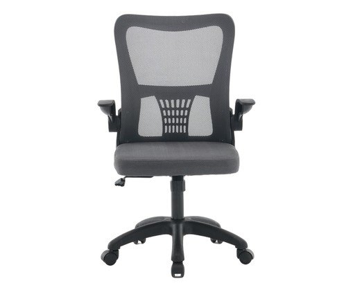 Office Baltimore Tela Mesh Grafite Base Preta, black | WestwingNow