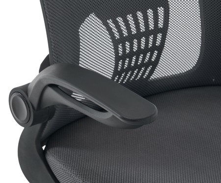 Office Baltimore Tela Mesh Grafite Base Preta | Westwing