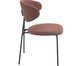 Cadeira Pilar Tecido Marrom Mocha Base Preta, brown | WestwingNow