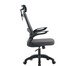 Office Baltimore com Apoio Tela Mesh Grafite Base Preta, black | WestwingNow