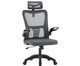 Office Baltimore com Apoio Tela Mesh Grafite Base Preta, black | WestwingNow