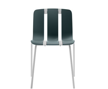 Cadeira Linea Azul Aura Base Off White | Westwing