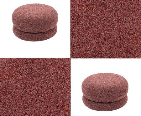 Puff Duo Tecido Bordô Romã | Westwing